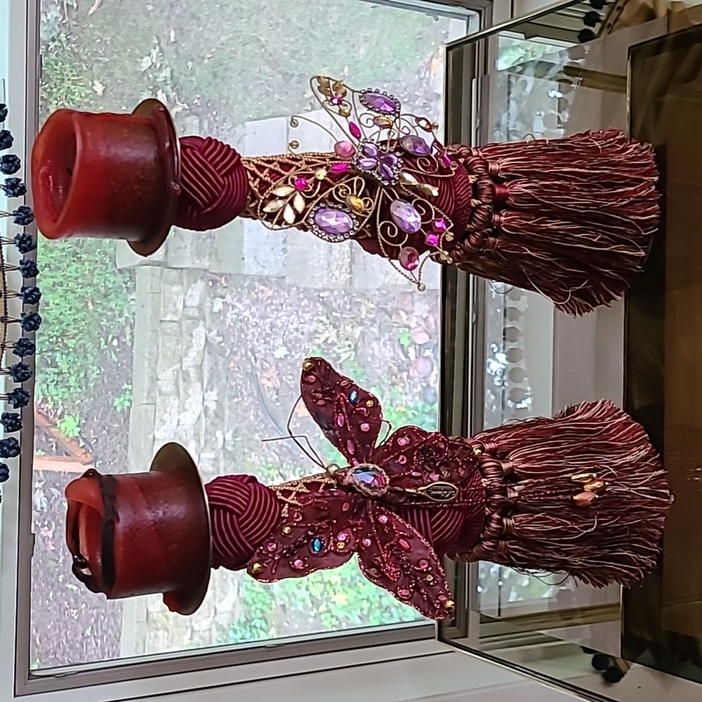 Two cadle holders